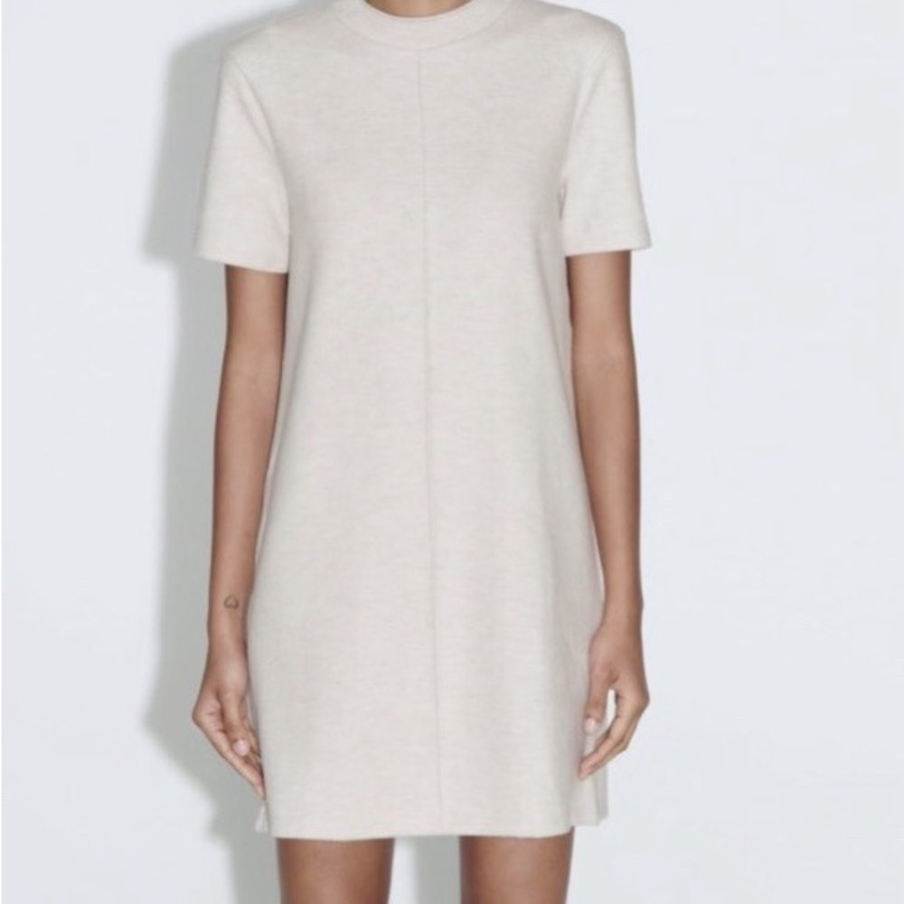 Zara Cream Knit Mini Dress